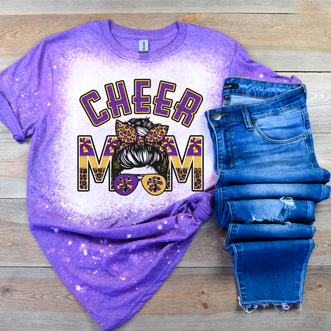 Bleached Cheer Mom Bun