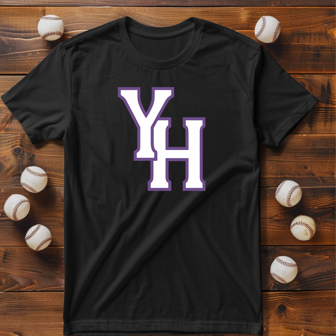 YH White/ Purple Logo Top- Adult
