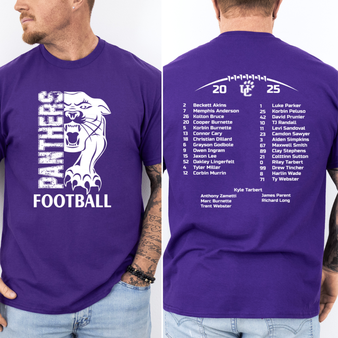 6th Grade Football- Roster Back