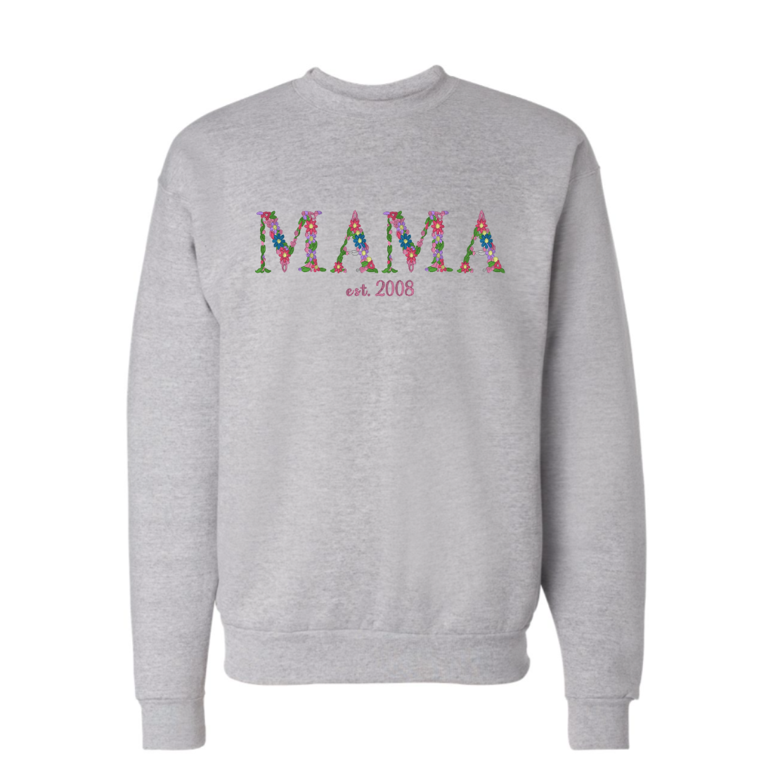 Floral Mama Crewneck Est.