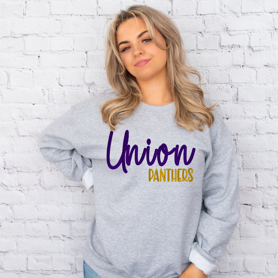 Union Panthers Embroidered Crewneck