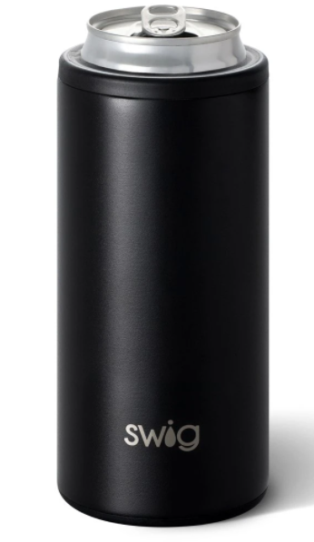 Swig 12oz Skinny Can Cooler- Matte Black