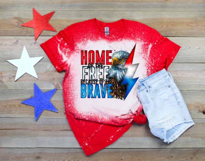 Bleached Home of The Free Eagle