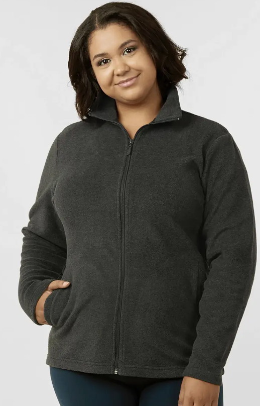 Charcoal Polar Fleece Zip Up Jacket