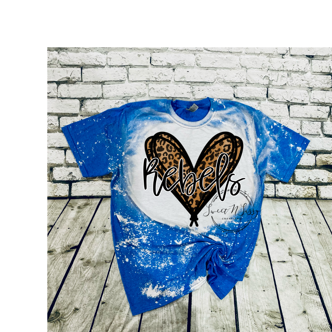 Bleached Royal Rebels Leopard Heart