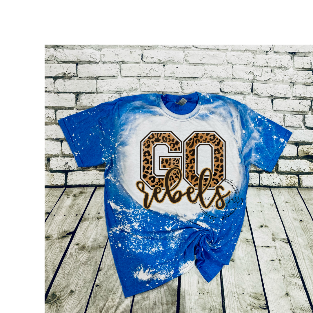 Bleached Royal Go Rebels Leopard Tee