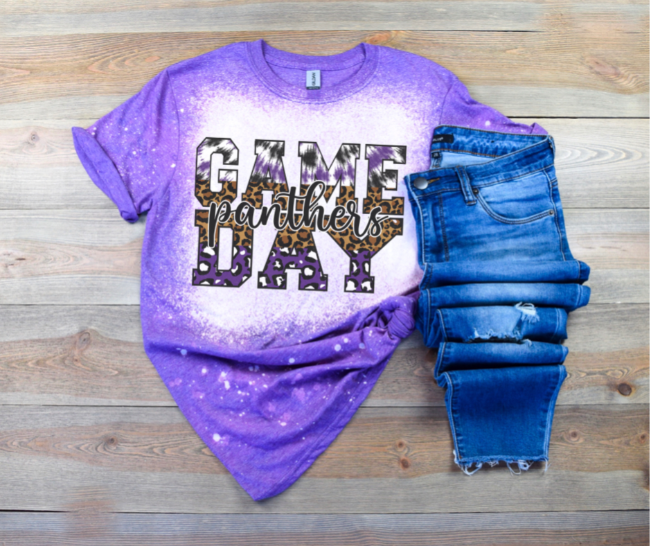 Bleached Panthers Game Day Shirt – Southern Peach Apparel and Design