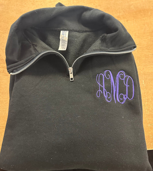 Monogrammed 1/4 Zip Pullover-Youth