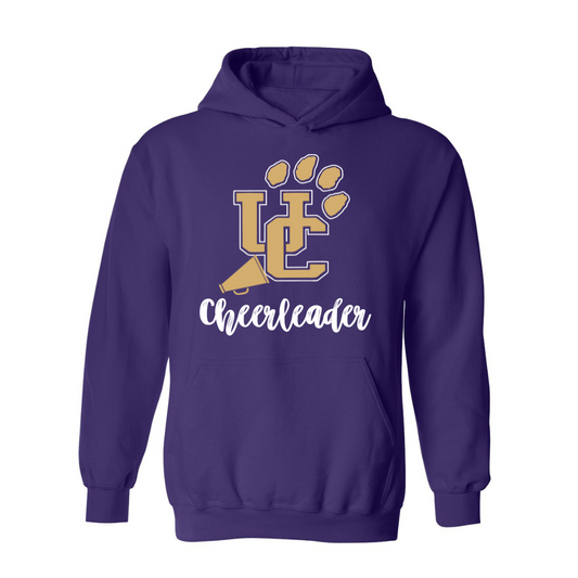 5th Grade Panther Cheer Hooded Sweatshirt- Purple