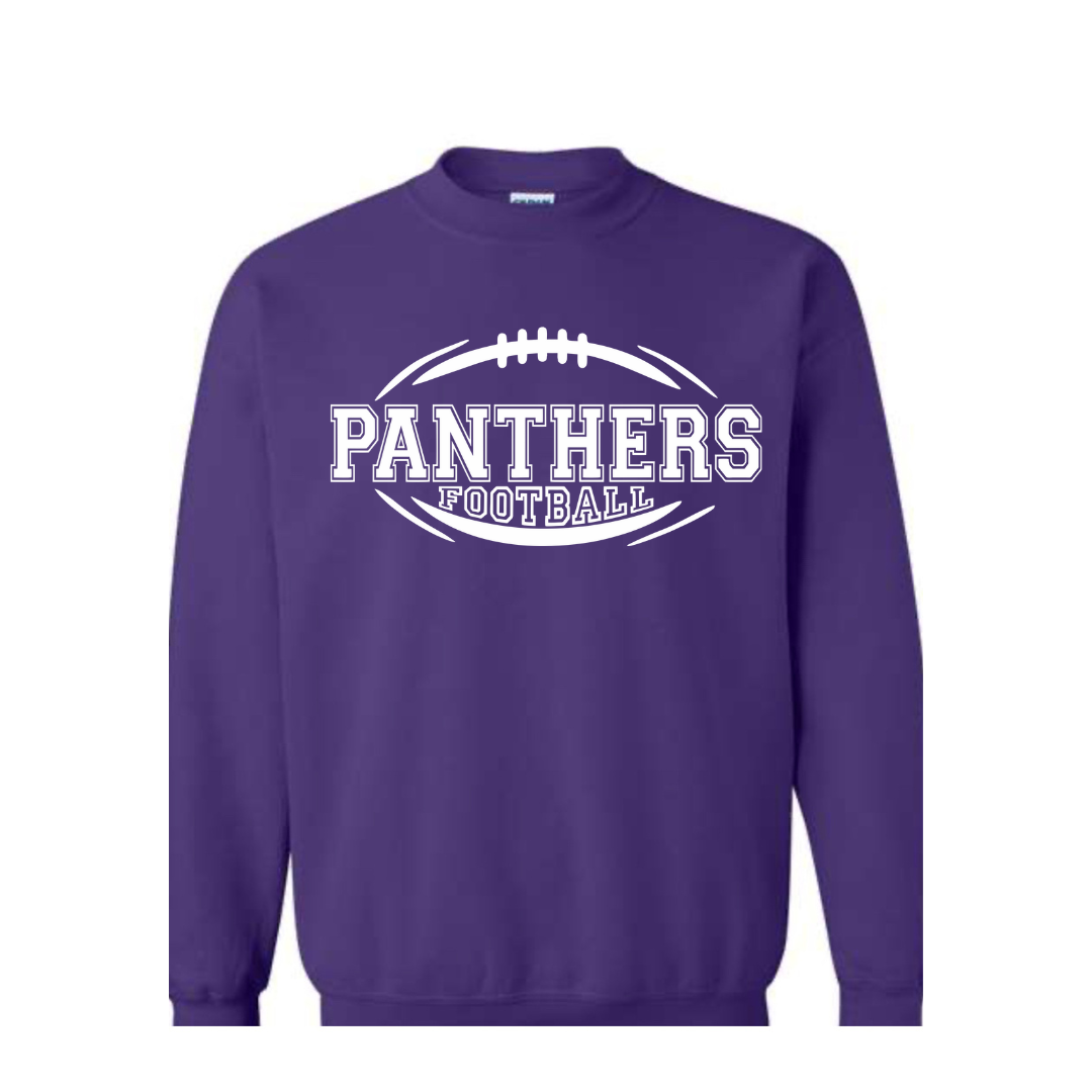 2nd Grade Panther Football Adult Crewneck Sweatshirt