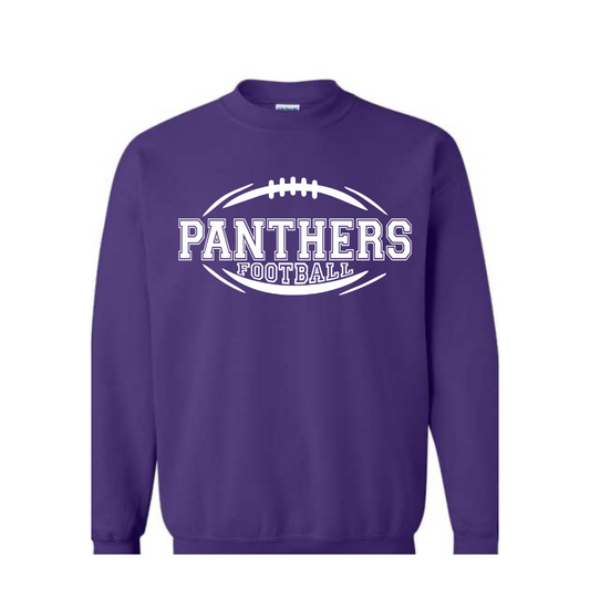 2nd Grade Panther Football Adult Crewneck Sweatshirt