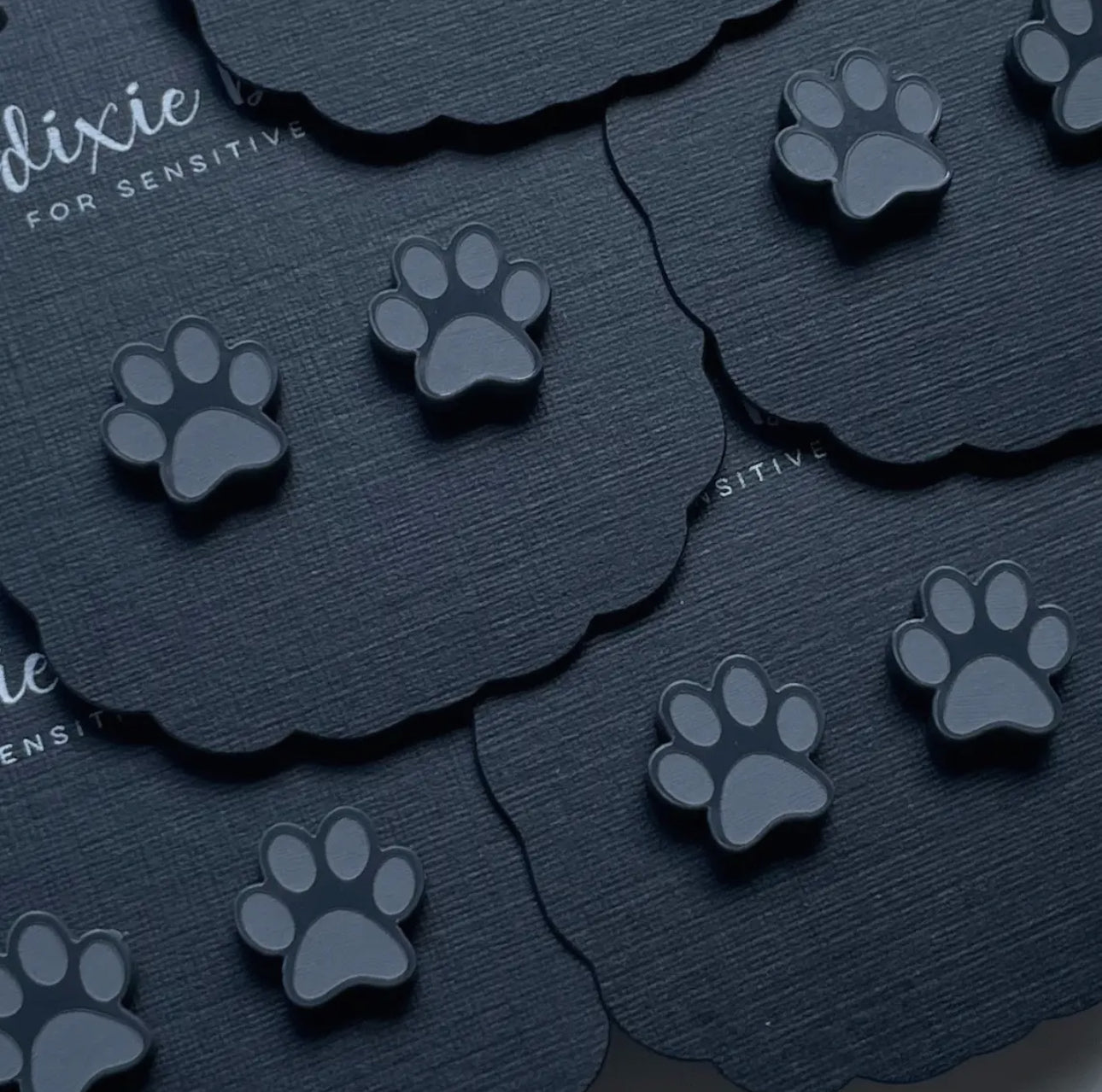 Grey Paw Acrylic Earrings