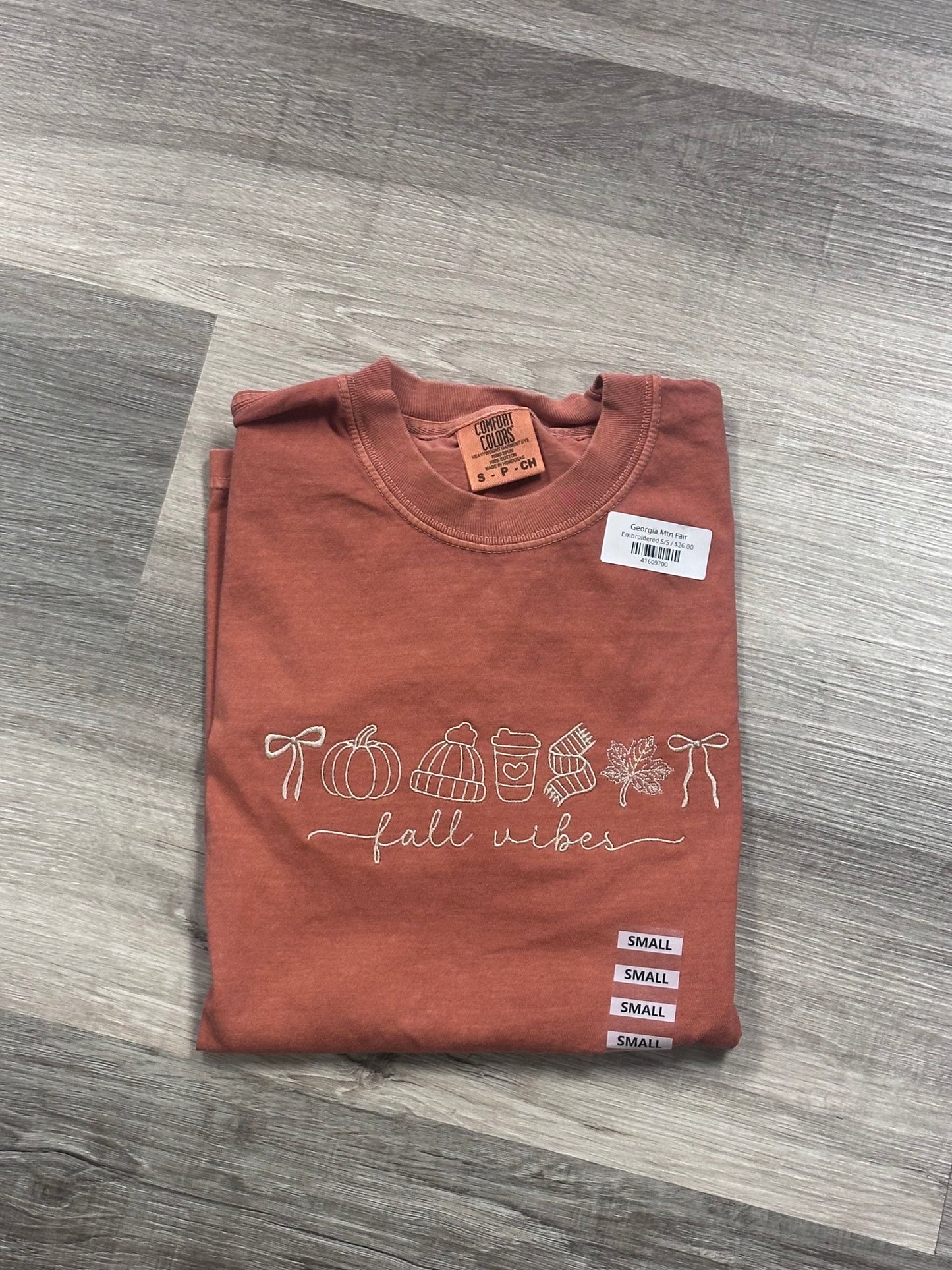 Fall Vibes Line Embroidered Top
