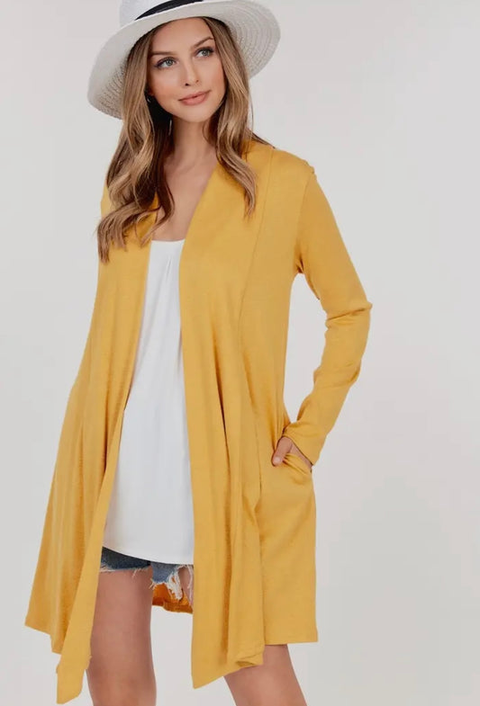 Cashmere Mustard Cardigan