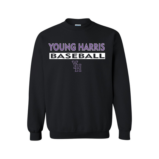 YH Baseball Black Sweatshirt- Adult