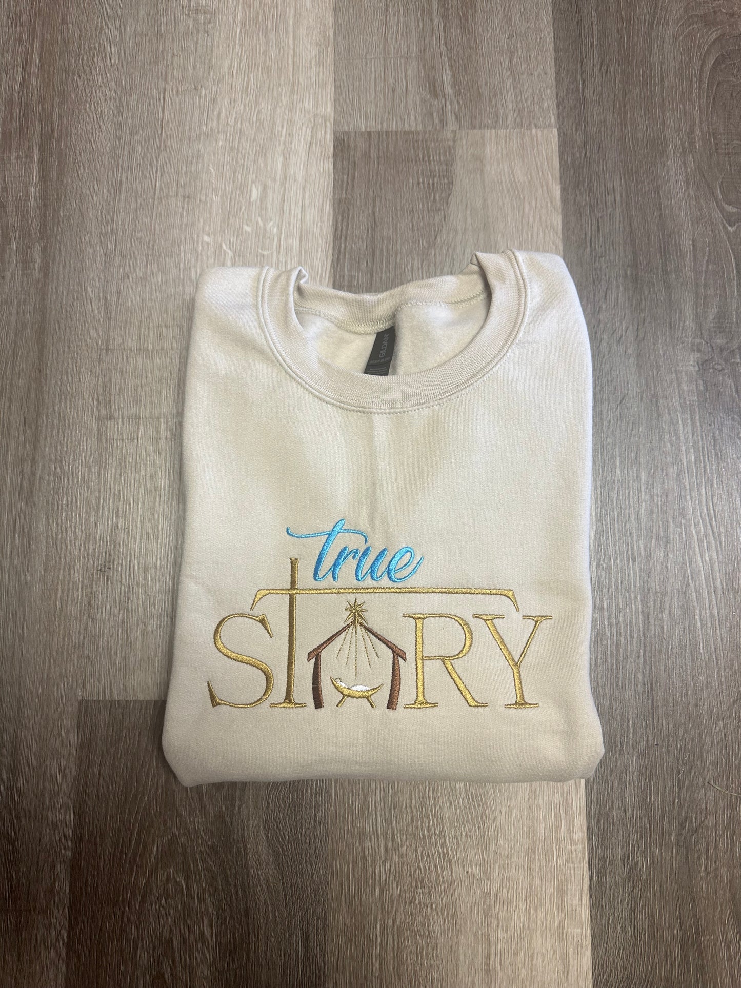 True Story Embroidered Crewneck