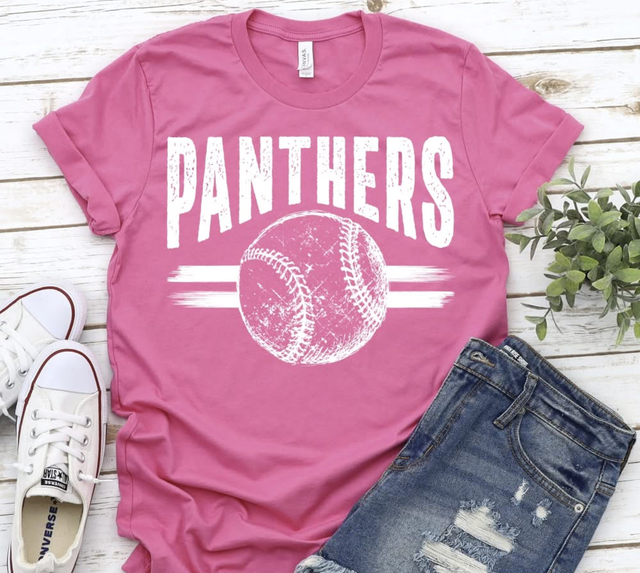 25 Panthers Baseball Stripe- Adult