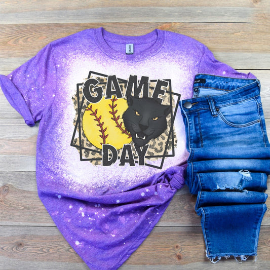 Bleached Game Day Softball Panther