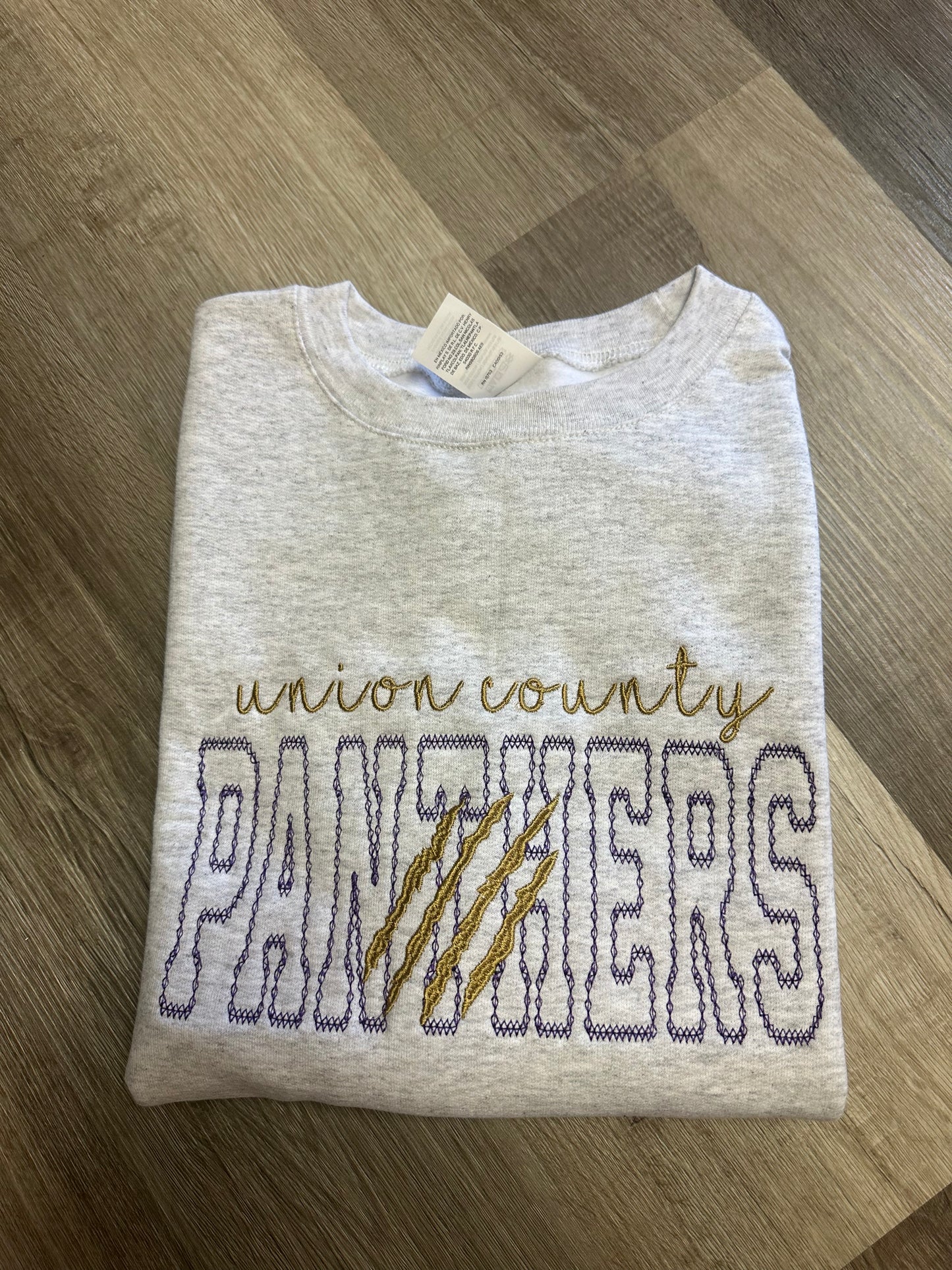 Union Co. Panthers Scratch Embroidered Crewneck