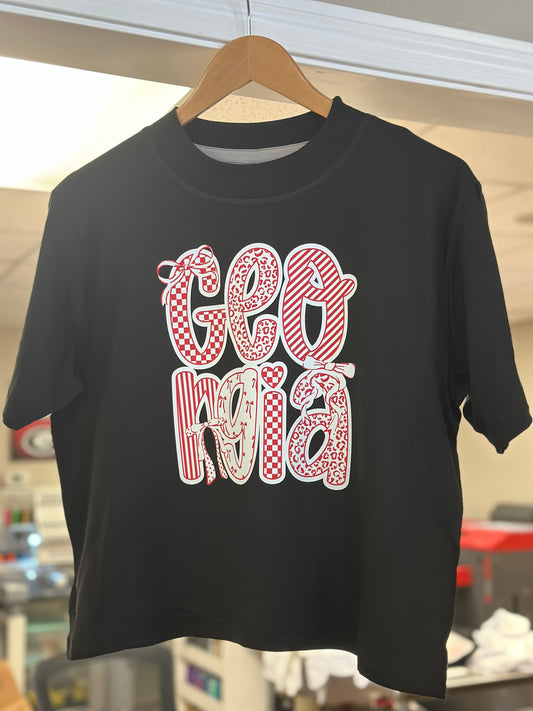 Black Georgia Boxy Tee