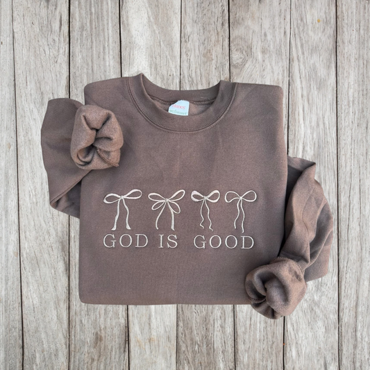 God is Good Embroidered Crewneck
