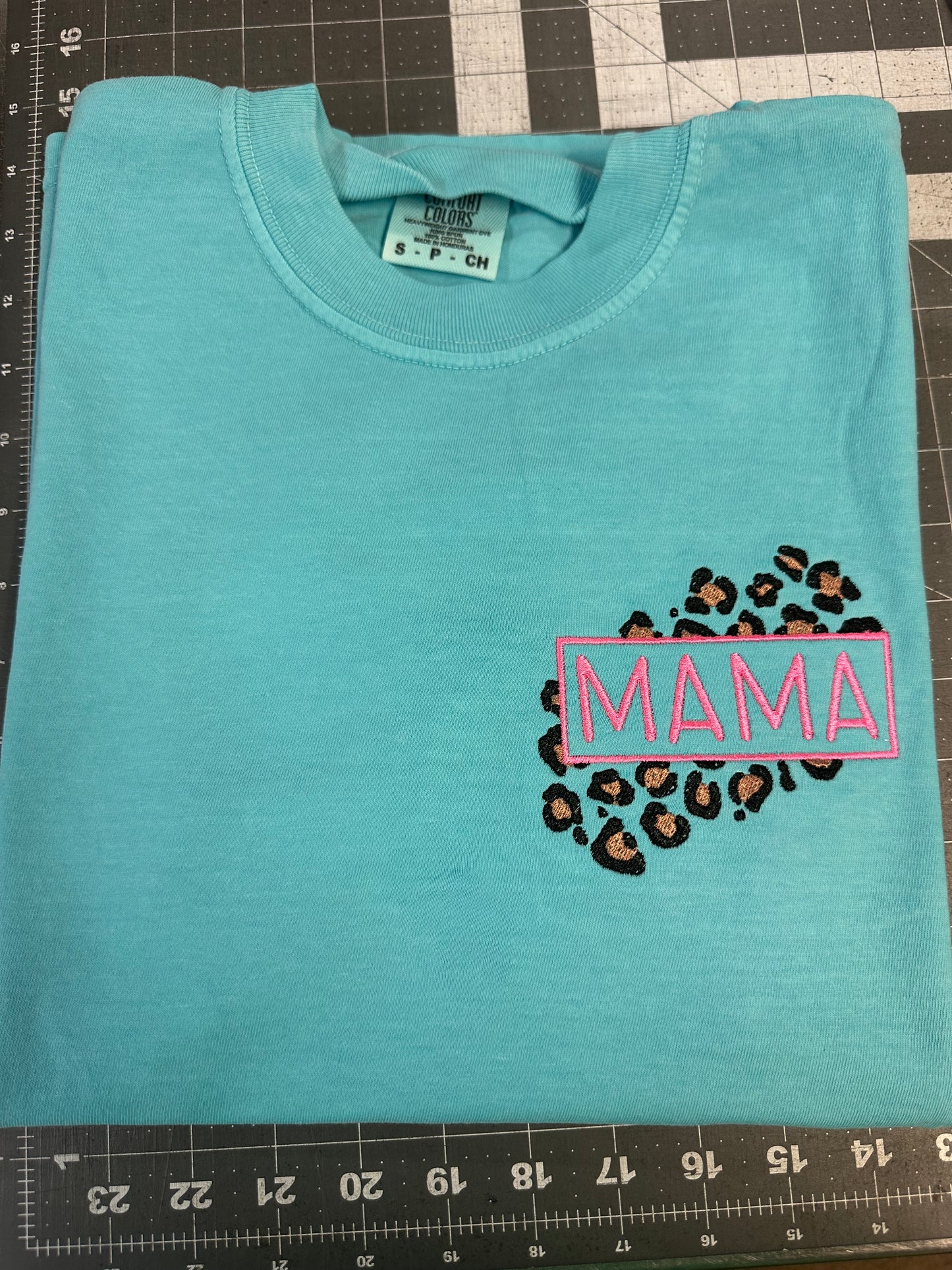 Leopard Mama Embroidered Top
