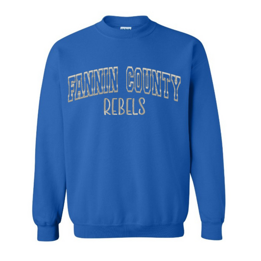 Fannin Co. Varsity Crewneck Sweatshirt