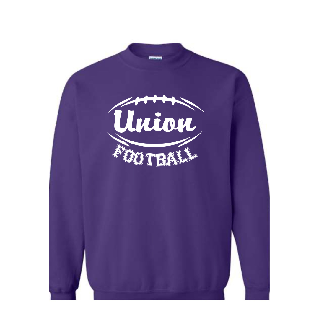 K/1st Grade Panther Football Adult Crewneck Sweatshirt- Purple