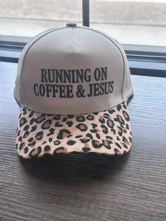 Running on Caffeine and Jesus Hat- Leopard