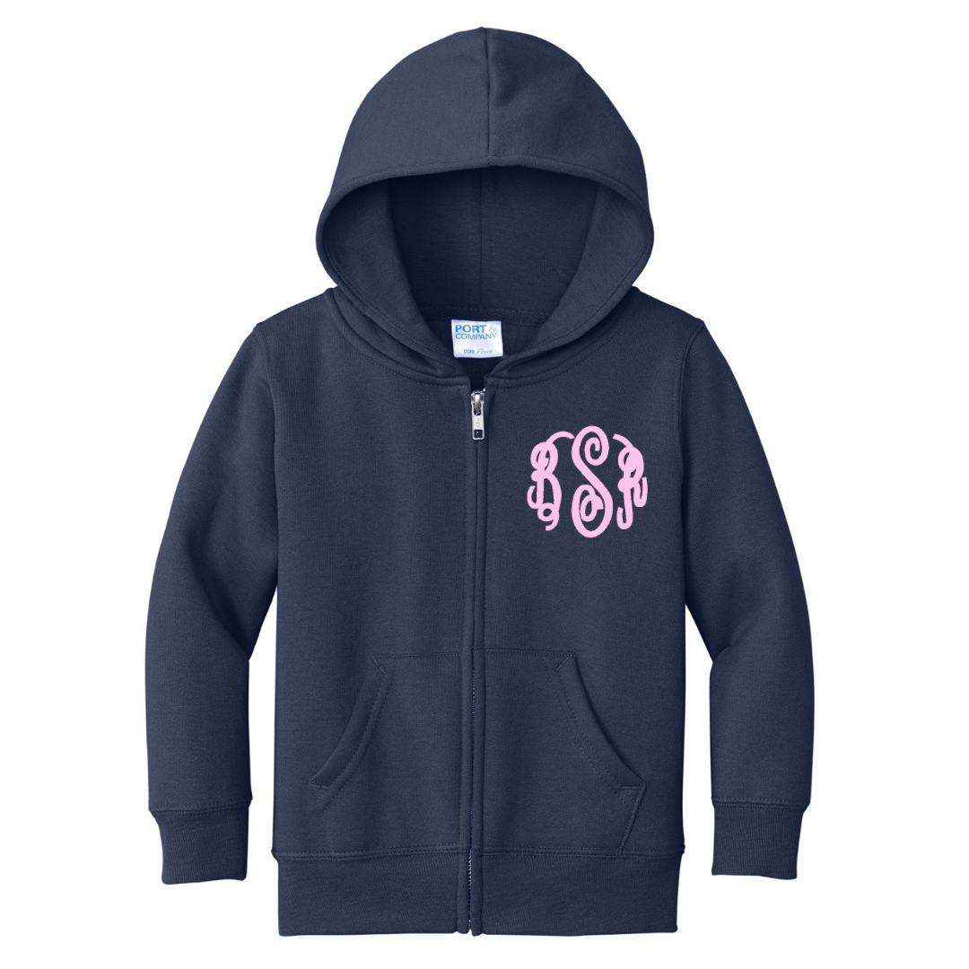 Toddler Full Zip Monogram Jacket