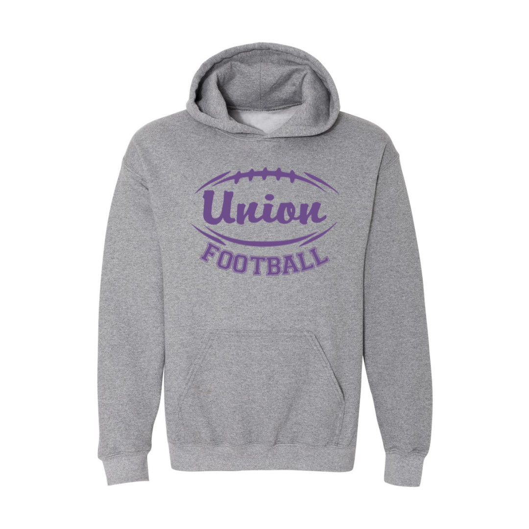 K/1st Grade Panther Football Hooded Sweatshirt-Graphite Heather