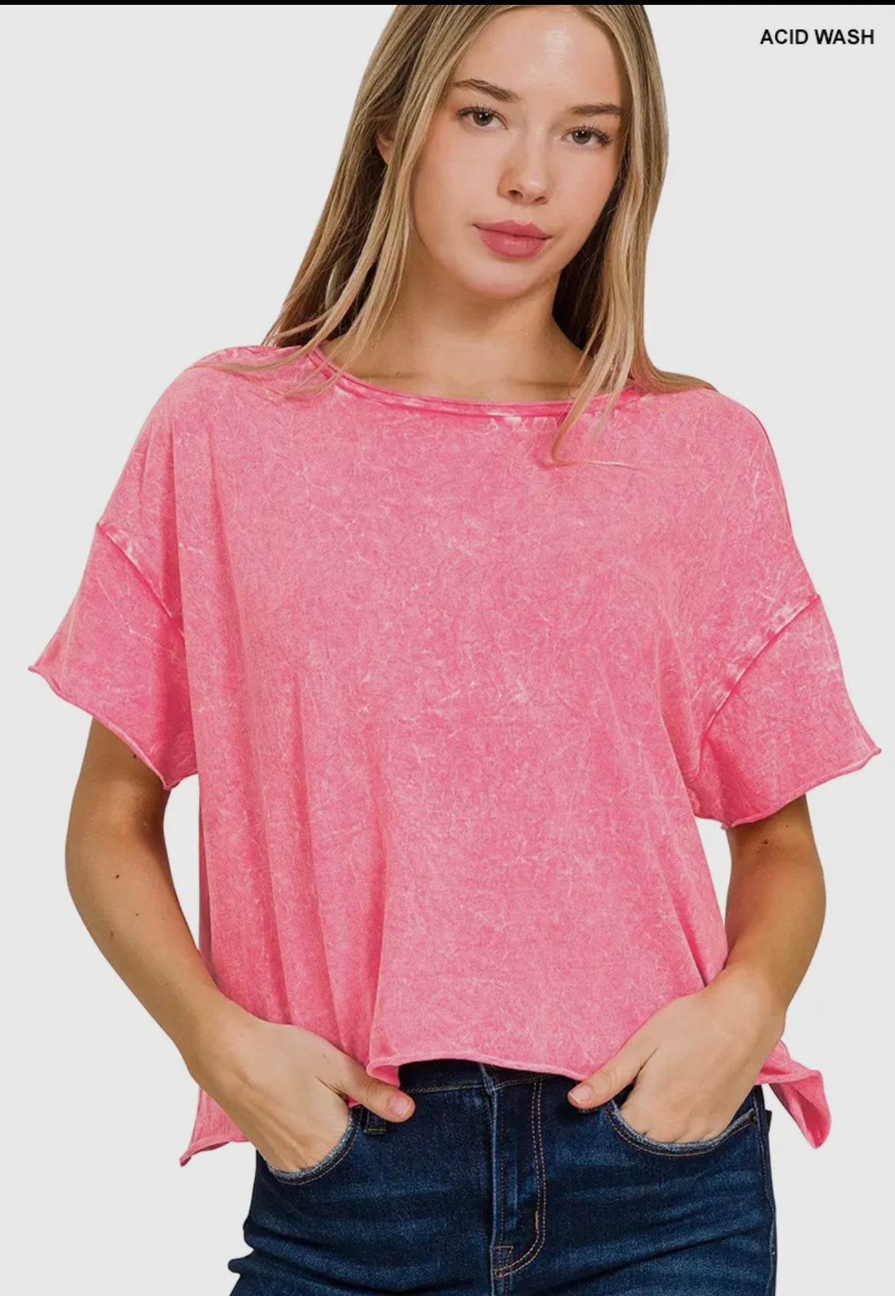 Cotton Crew Crop Tee