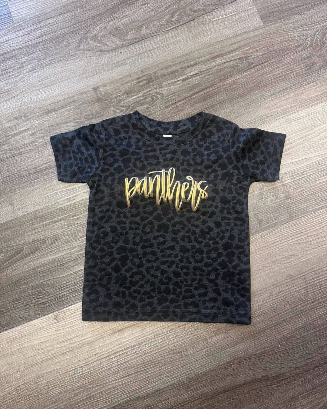Black Leopard Gold Puff Panthers