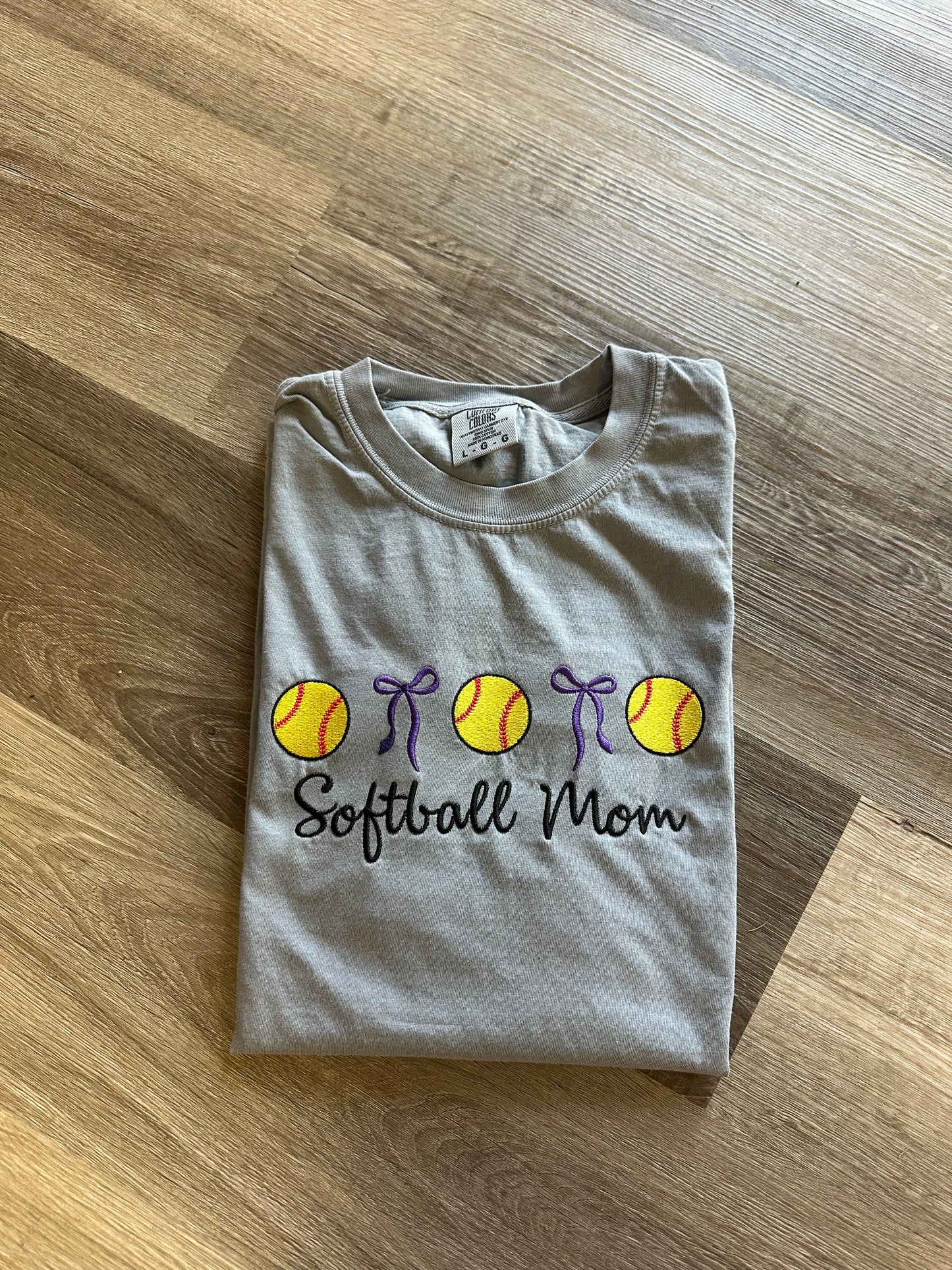 Softball Mom Bows Embroidered Top