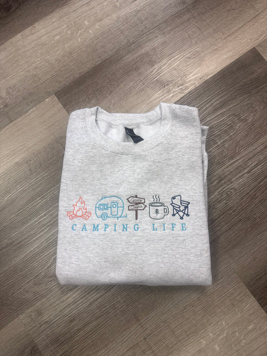 Camping Life Embroidered Top