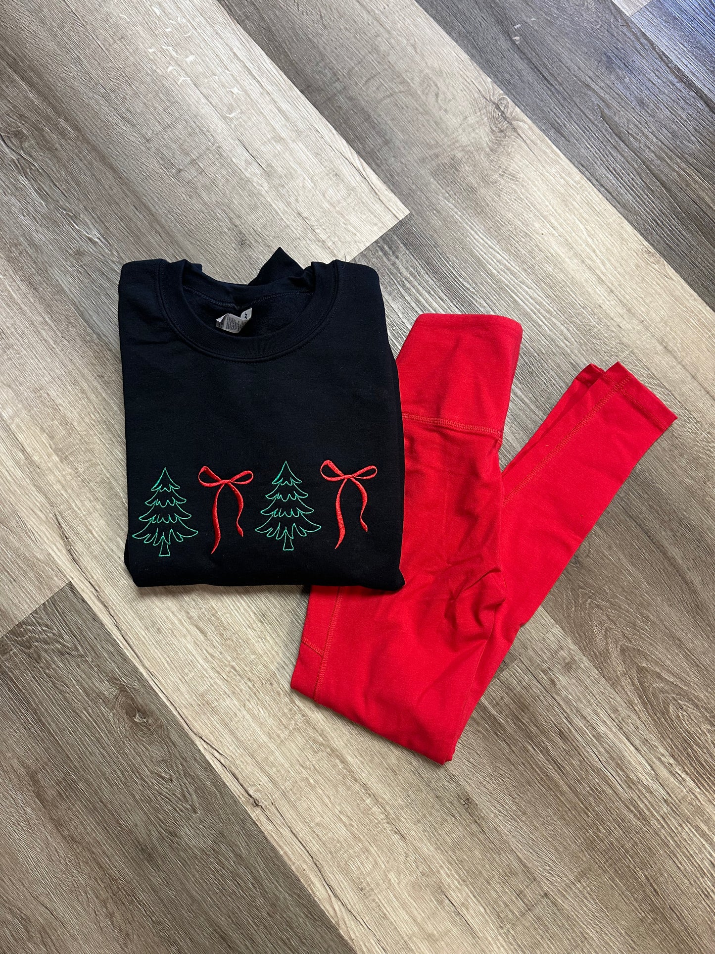 Red and Green Christmas Embroidery