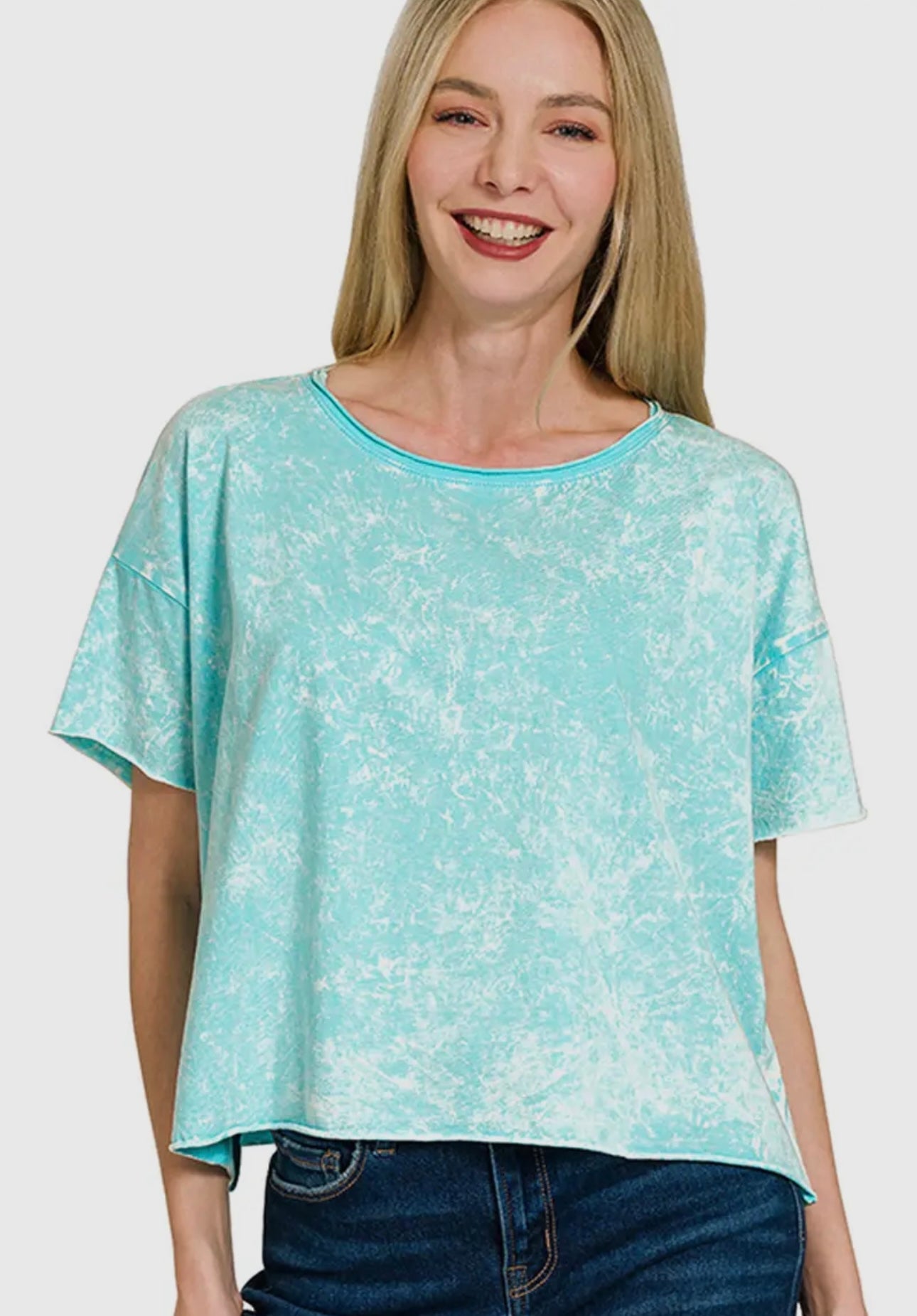 Cotton Crew Crop Tee