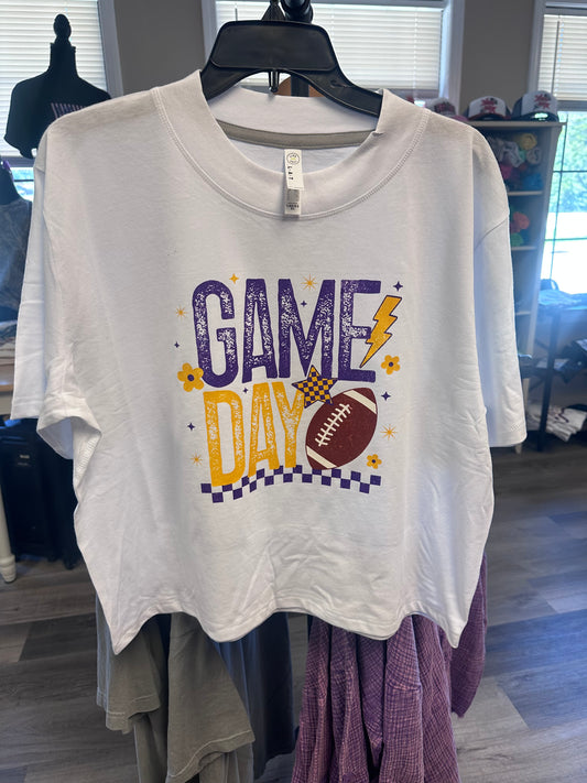 Purple Game Day Boxy Tee
