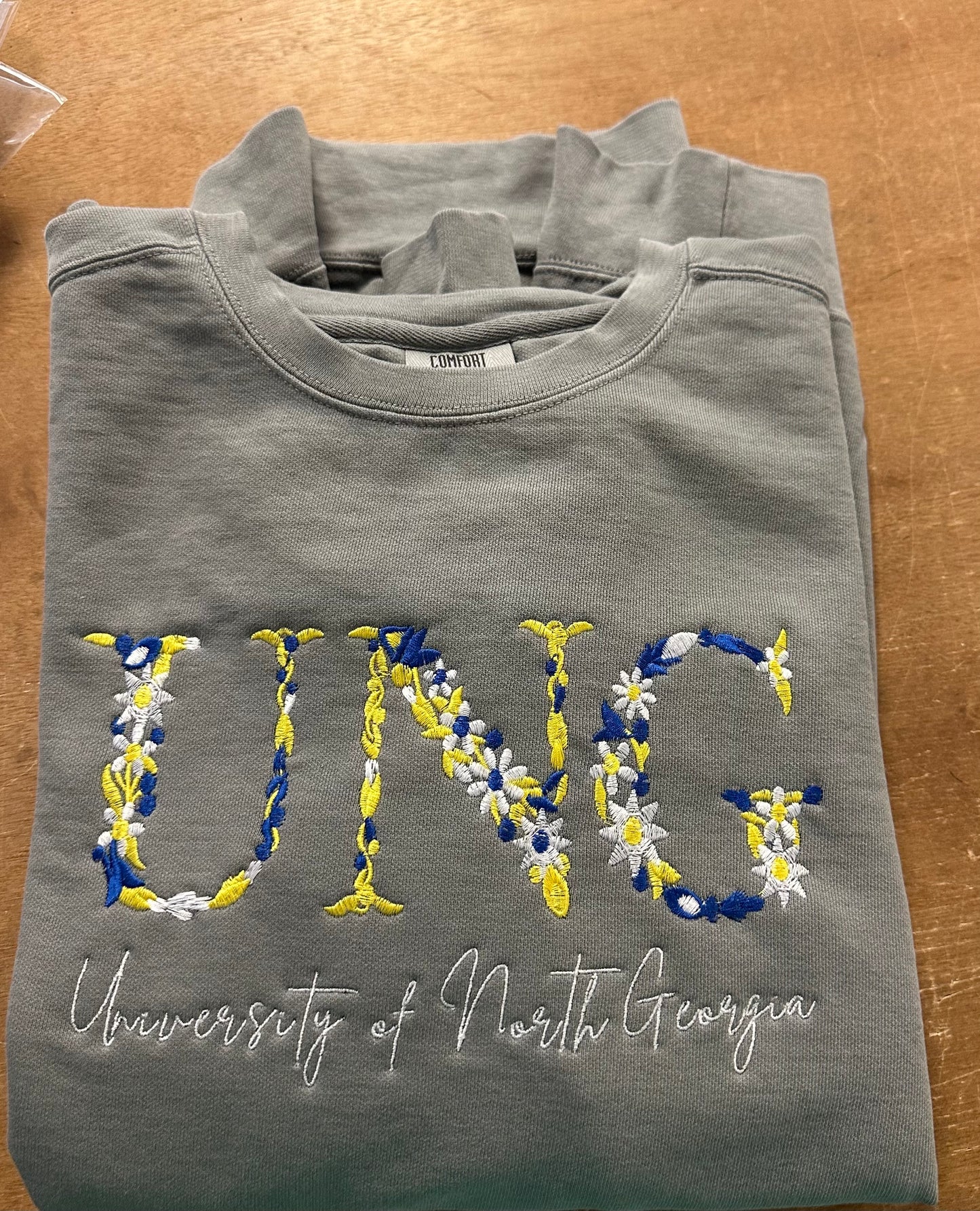 College Floral Initial Crewneck
