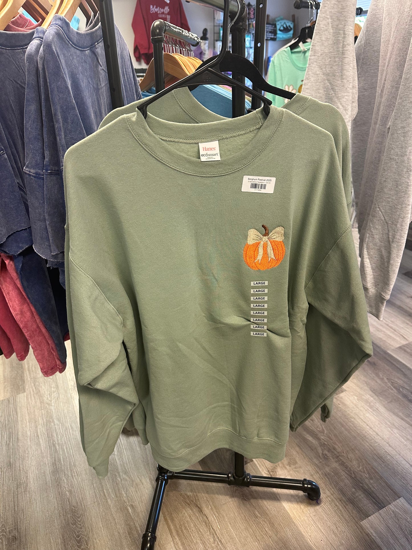 Pumpkin Pocket Embroidery Crewneck