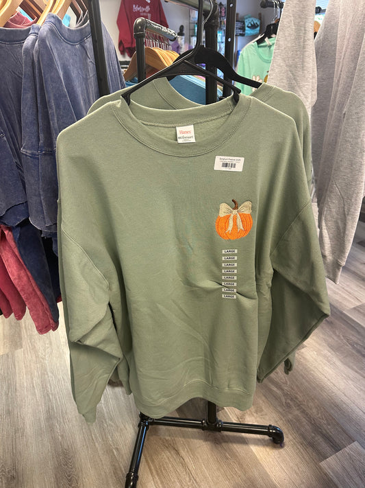Pumpkin Pocket Embroidery Crewneck