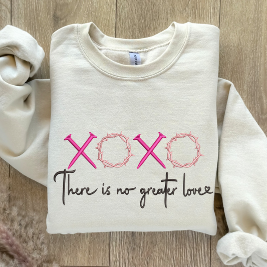 No Greater Love Embroidered Sweatshirt