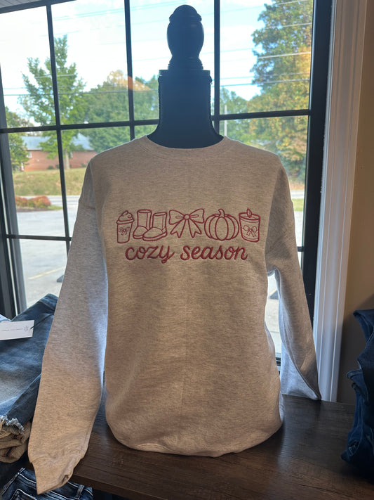 Cozy Season Crewneck-Embroidered