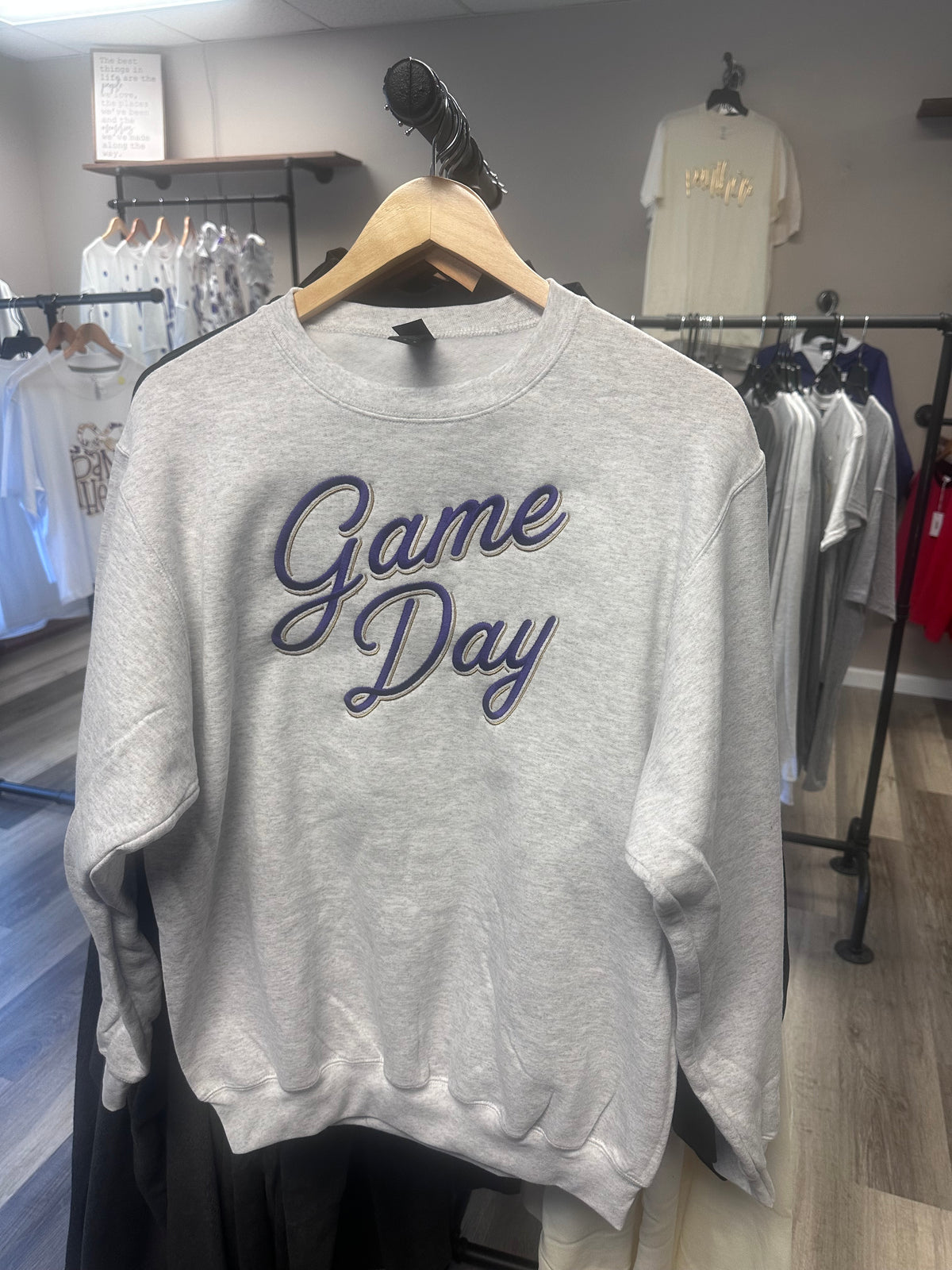 Game Day Double Script Crewneck