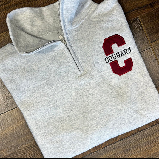 Initial Mascot 1/4 Zip Pullover