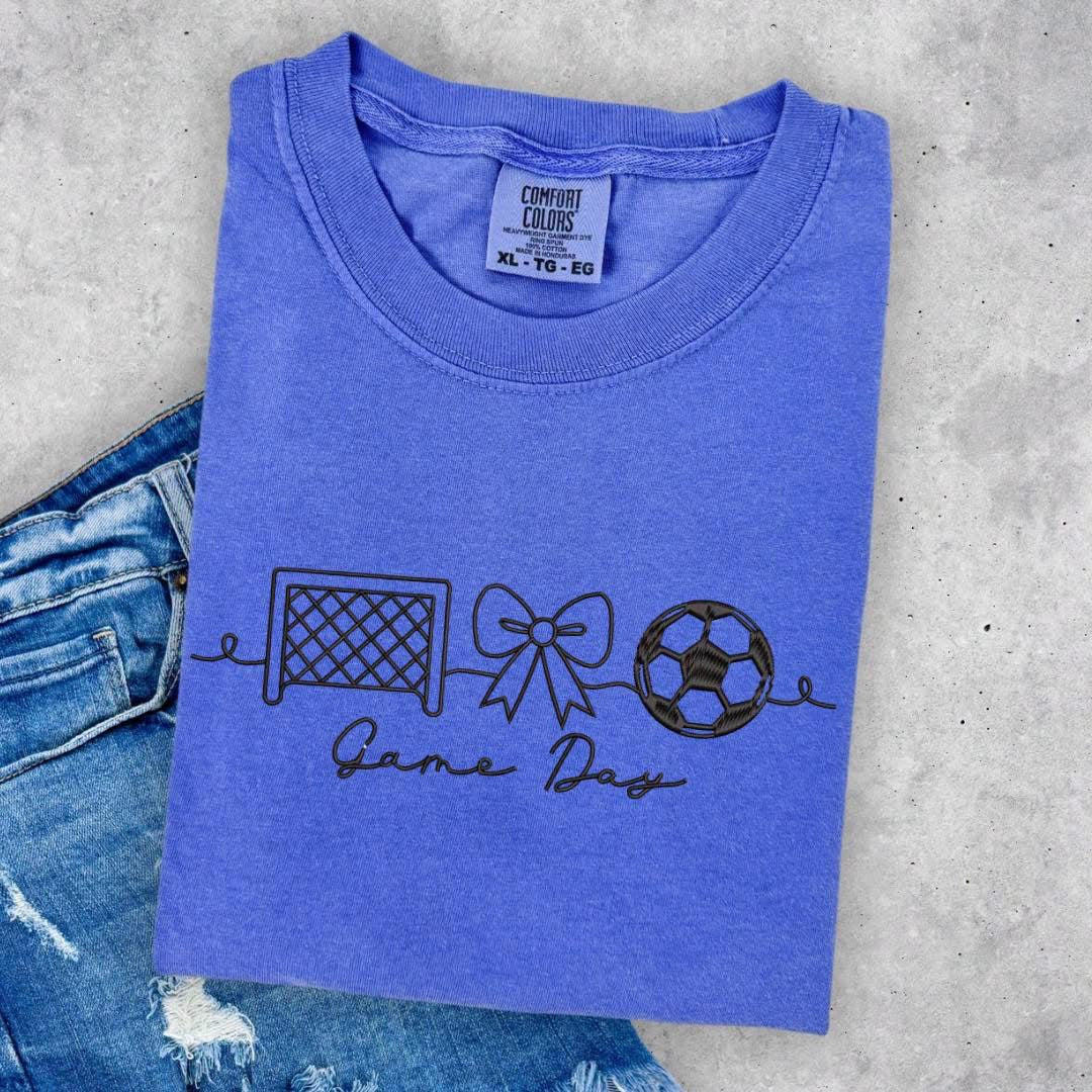 Soccer Game Day Embroidered Top