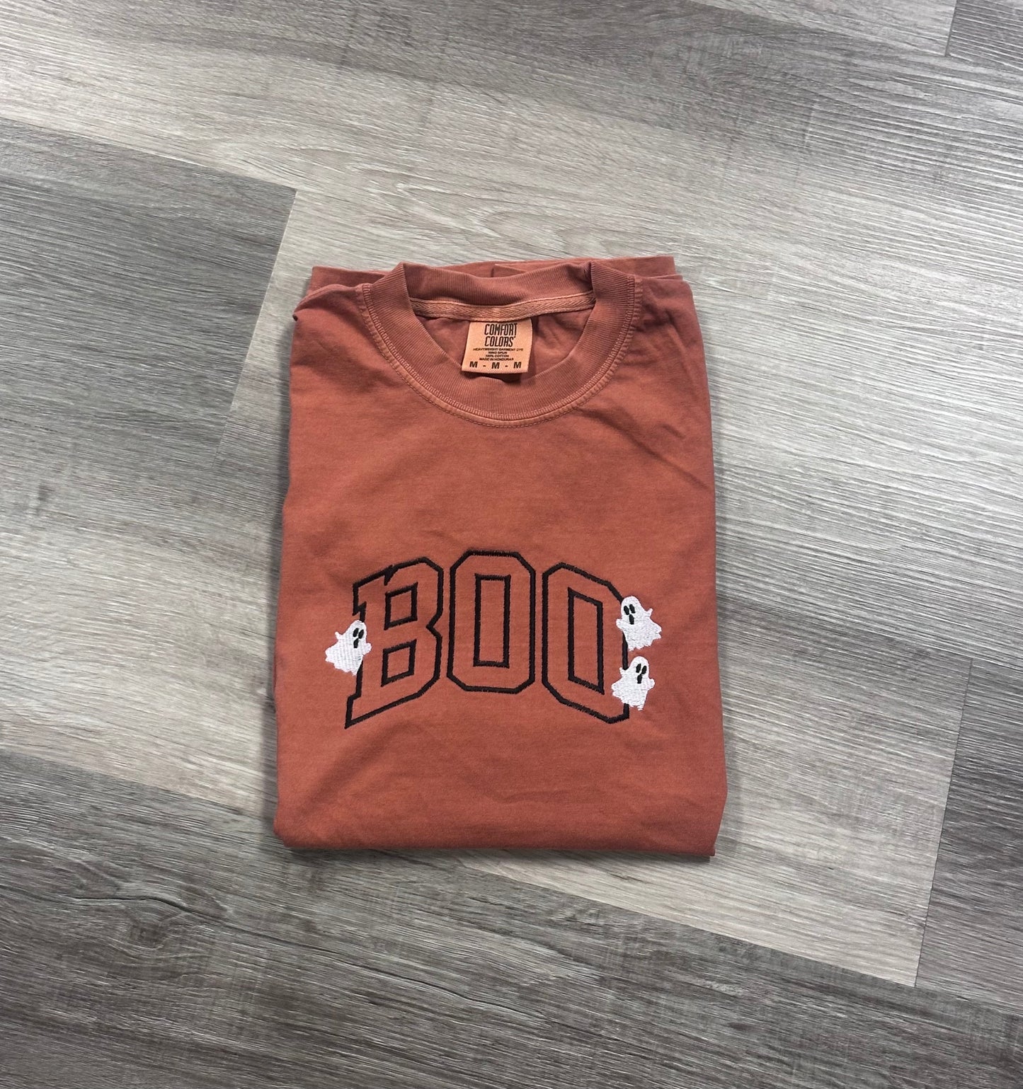 Boo Ghosts Embroidered Top