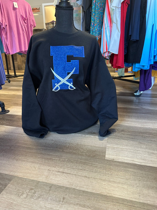 Fannin Rebels Glitter Crewneck