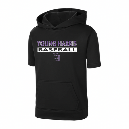Young Harris Baseball Adult Short Sleeve Hoodie