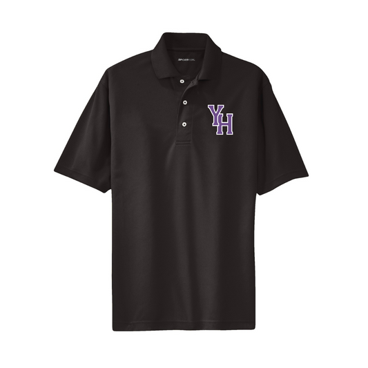 YH Purple Logo Dri Mesh Polo-Adult